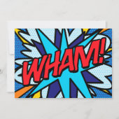 Faire-part Bulle de texte Fun Retro Votre Message WHAM (Devant)