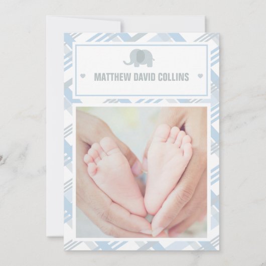 Faire-part Bundle of Joy, Boy Birth Annonces (Dos)