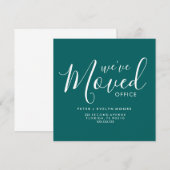 Faire-part bureau élégant déplacé entreprise (Devant / Derrière)