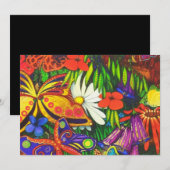 Faire-part Butterfly Floral Or naturel Métal (Devant / Derrière)