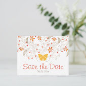 Faire-part Butterfly Whimsy Enregistrer la date Carte postale (Debout devant)