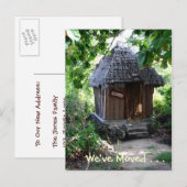 Faire-part Cabane en herbe - Carte postale de nouvelle adress (Devant / Derrière)