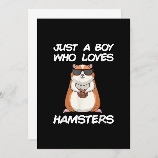 Faire-part Cadeau cool Tiny Hamster Pour Enfants (Devant / Derrière)