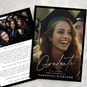 Faire-part Cadre 2 Photo Lycée 2024 Graduation