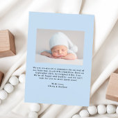 Faire-part Cadre bleu ciel moderne Wavy Frame 2 Photo Naissan