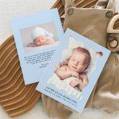 Faire-part Cadre bleu ciel moderne Wavy Frame 2 Photo Naissan