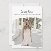 Faire-part Cadre Boho Moderne Ajoutez Votre Diplôme Photo (Dos)