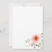 Faire-part Cadre de pavot Enregistrer la date de l'annonce (Dos)