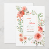 Faire-part Cadre de pavot Enregistrer la date de l'annonce (Devant / Derrière)