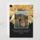 Faire-part Cadre de photo Tournesols Moderne rustique graduat (Dos)