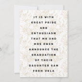 Faire-part Cadre floral Photo College Graduation 2023 (Dos)