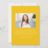 Faire-part Cadre moderne jaune Wavy 2 Diplôme photo (Dos)