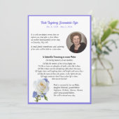 Faire-part Cadre photo Rose élégant Décès (Debout devant)