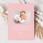 Faire-part Cadre rose vif moderne 2 Photo Naissance