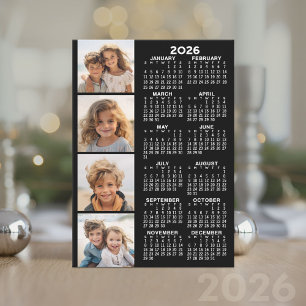 Faire-part Calendrier avec 4 photo Collage