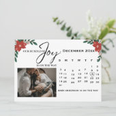 Faire-part Calendrier de Noël Annonce de grossesse (Debout devant)