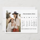 Faire-part Calendrier de script moderne Annonce de grossesse (Devant)