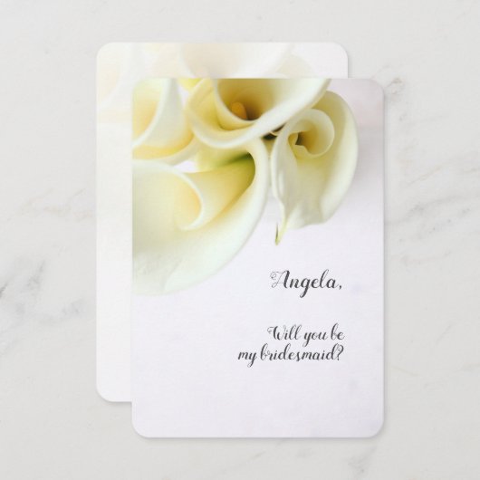 Faire-part Calla lis avec l'espace de texte bridesmaid invita (Devant / Derrière)