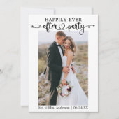 Faire-part Calligraphie Coeur 2 Photo Heureusement Jamais Apr (Devant)