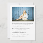 Faire-part Calligraphie de script tendance recouvert de blanc (Dos)