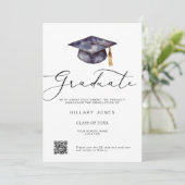 Faire-part Calligraphie minimaliste moderne (Debout devant)