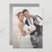 Faire-part Calligraphie moderne C'est le Mariage officiel (Devant / Derrière)