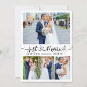 Faire-part Calligraphie moderne Coeur 5 Mariage photo (Devant)