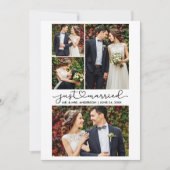Faire-part Calligraphie moderne Coeur Script 4 Photos Mariage (Devant)