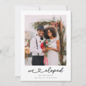 Faire-part Calligraphie Moderne de Mariage Nous nous sommes M (Devant)