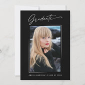 Faire-part Calligraphie moderne Élégante Encre Script 4 Photo (Devant)