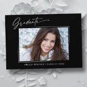 Faire-part Calligraphie moderne Élégante Encre Script Graduat