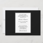 Faire-part Calligraphie moderne Élégante Encre Script Graduat (Dos)