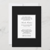 Faire-part Calligraphie moderne Encre Script 3 Diplôme photo (Dos)