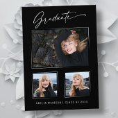 Faire-part Calligraphie moderne Encre Script 3 Diplôme photo