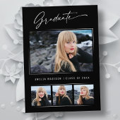 Faire-part Calligraphie moderne Encre Script 4 Diplôme photo