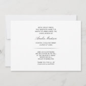 Faire-part Calligraphie moderne Encre Script Artural Grad 3 P (Dos)