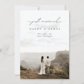 Faire-part Calligraphie moderne Juste Marié Photo Mariage (Devant)