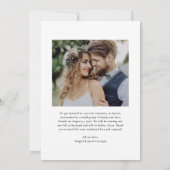 Faire-part Calligraphie moderne Juste Marié Photo Mariage (Dos)