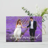 Faire-part Calligraphie moderne Nous avons épousé photo Maria (Debout devant)