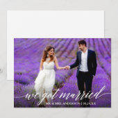 Faire-part Calligraphie moderne Nous avons épousé photo Maria (Devant / Derrière)