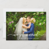 Faire-part Calligraphie moderne Nous avons épousé photo Maria (Devant)