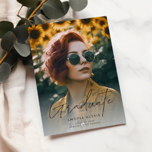 Faire-part Calligraphie moderne Script 2 Diplôme photo