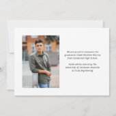 Faire-part Calligraphie moderne Script 3 Diplôme photo (Dos)