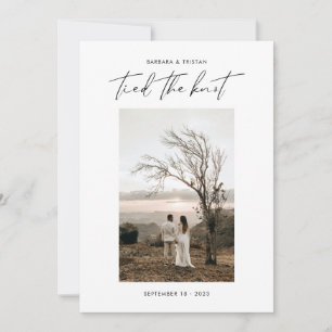 Faire-part Calligraphie moderne Script Elopement photo
