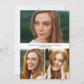 Faire-part Calligraphie moderne Simple 4 Photo Graduation (Dos)