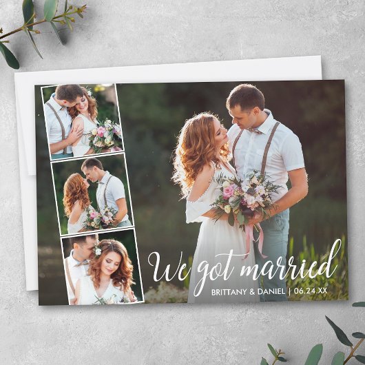 Faire-part Calligraphie Nous Nous Marions 4 Photo