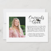 Faire-part Calligraphie Or Moderne Script 4 Diplôme Photo (Dos)