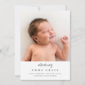 Faire-part Calligraphie simple et élégante Introduction à la  (Devant)