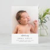 Faire-part Calligraphie simple et élégante Introduction à la  (Debout devant)