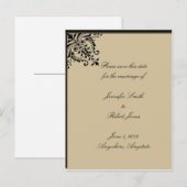 Faire-part Camelot Or Sauvegarder la Date, carte postale (Devant / Derrière)